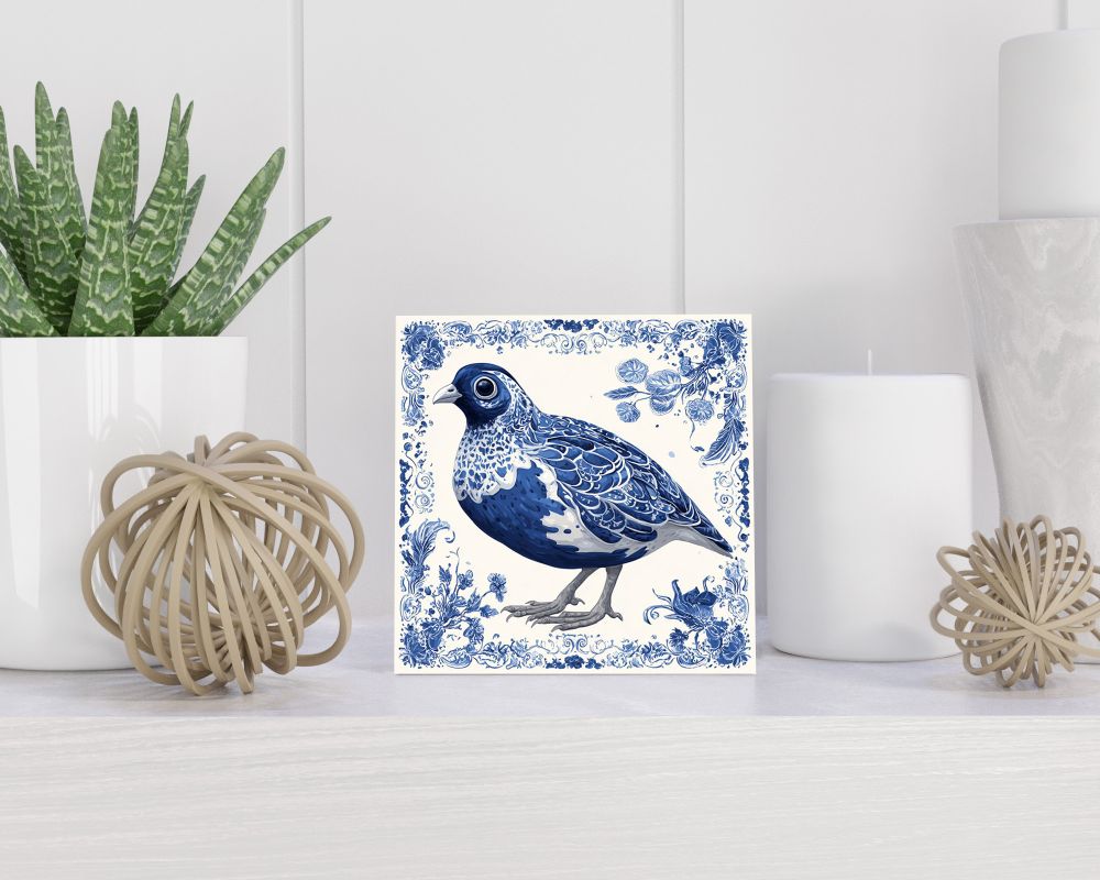 Tegel 15X15 Cm Met Delfts Blauw Cadeau Decoratie | Tegeltjes Met Tekst | Tegeltjes Met Spreuken | Collega | Oma | Opa | Pensioen | Mama | Papa | Vriend Tegel 15x15 cm Delfts blauw