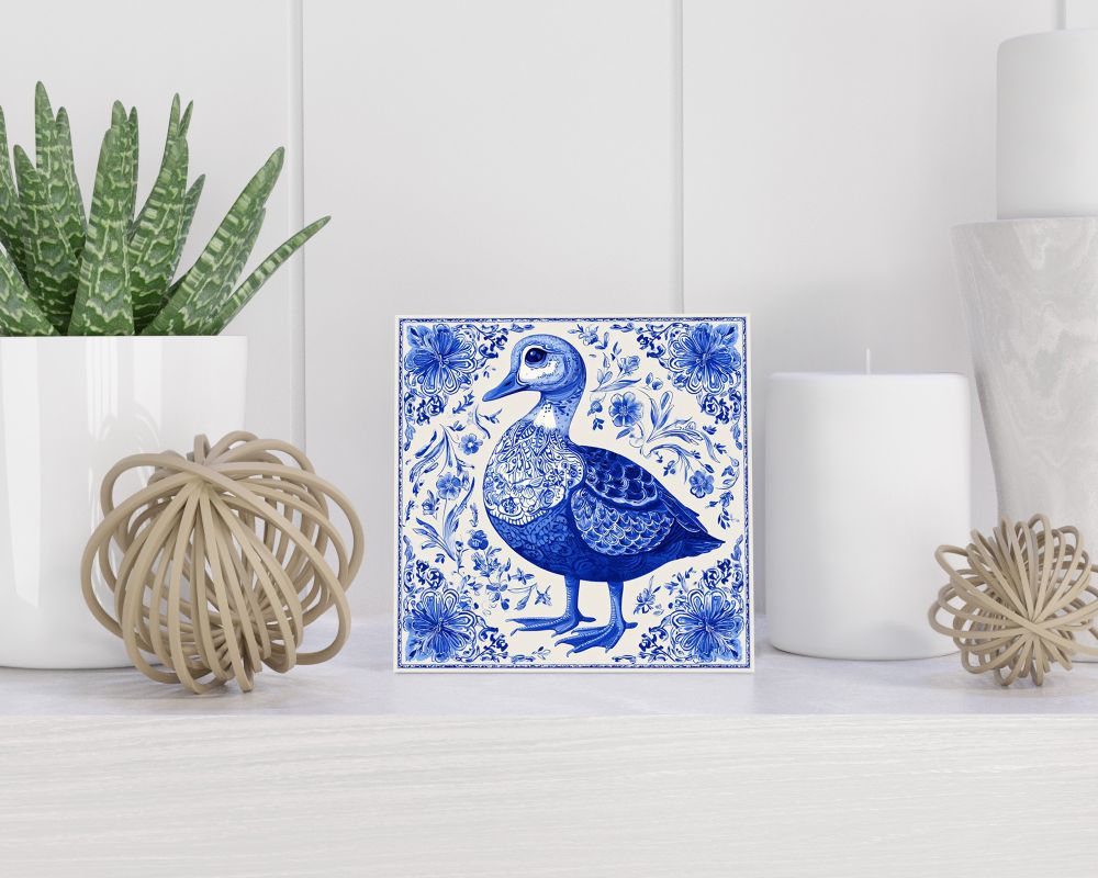 Tegel 15X15 Cm Met Delfts Blauw Cadeau Decoratie | Tegeltjes Met Tekst | Tegeltjes Met Spreuken | Collega | Oma | Opa | Pensioen | Mama | Papa | Vriend Tegel 15x15 cm Delfts blauw