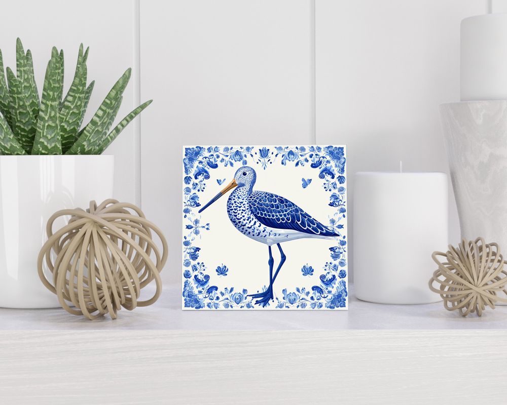 Tegel 15X15 Cm Met Delfts Blauw Cadeau Decoratie | Tegeltjes Met Tekst | Tegeltjes Met Spreuken | Collega | Oma | Opa | Pensioen | Mama | Papa | Vriend Tegel 15x15 cm Delfts blauw