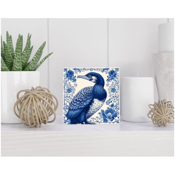 Tegel 15X15 Cm Met Delfts Blauw Cadeau Decoratie | Tegeltjes Met Tekst | Tegeltjes Met Spreuken | Collega | Oma | Opa | Pensioen | Mama | Papa | Vriend Tegel 15x15 cm Delfts blauw