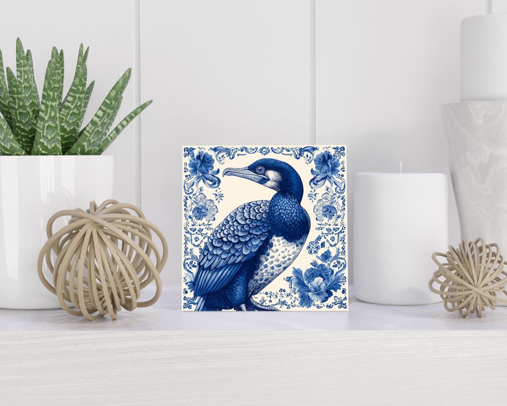 Tegel 15X15 Cm Met Delfts Blauw Cadeau Decoratie | Tegeltjes Met Tekst | Tegeltjes Met Spreuken | Collega | Oma | Opa | Pensioen | Mama | Papa | Vriend Tegel 15x15 cm Delfts blauw