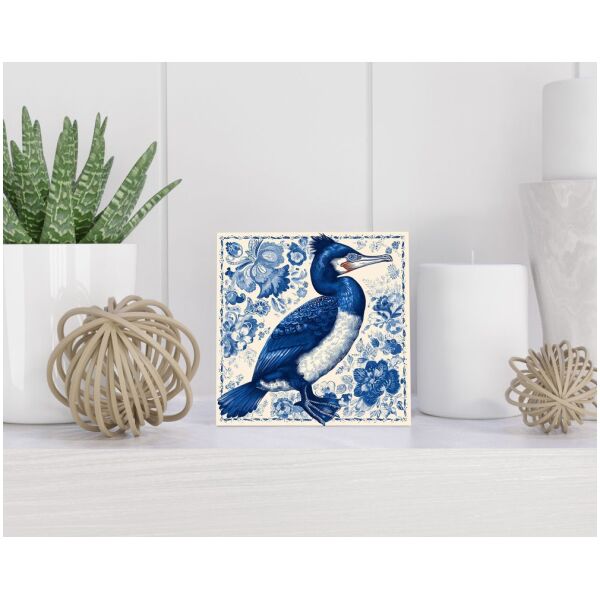 Tegel 15X15 Cm Met Delfts Blauw Cadeau Decoratie | Tegeltjes Met Tekst | Tegeltjes Met Spreuken | Collega | Oma | Opa | Pensioen | Mama | Papa | Vriend Tegel 15x15 cm Delfts blauw