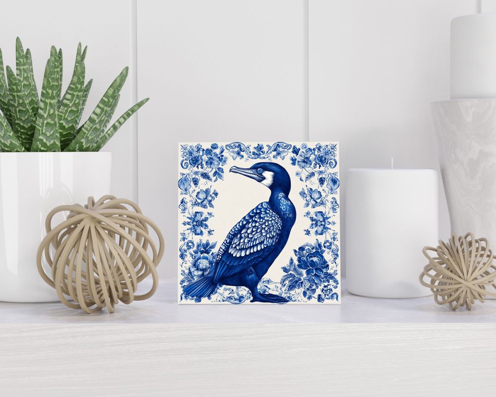 Tegel 15X15 Cm Met Delfts Blauw Cadeau Decoratie | Tegeltjes Met Tekst | Tegeltjes Met Spreuken | Collega | Oma | Opa | Pensioen | Mama | Papa | Vriend Tegel 15x15 cm Delfts blauw