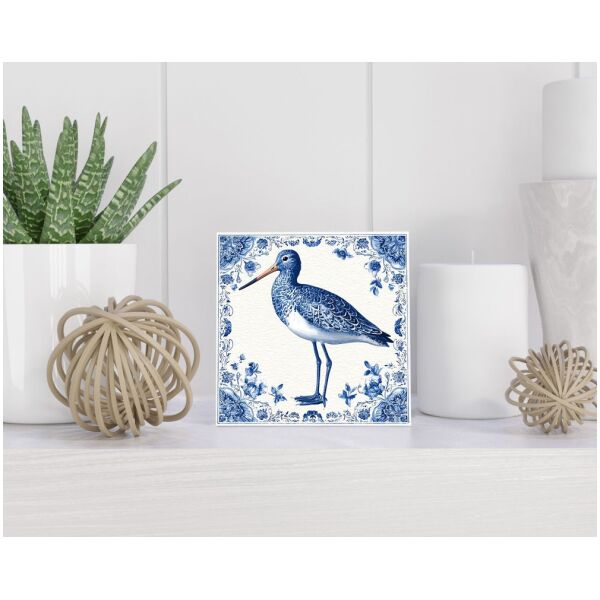 Tegel 15X15 Cm Met Delfts Blauw Cadeau Decoratie | Tegeltjes Met Tekst | Tegeltjes Met Spreuken | Collega | Oma | Opa | Pensioen | Mama | Papa | Vriend Tegel 15x15 cm Delfts blauw