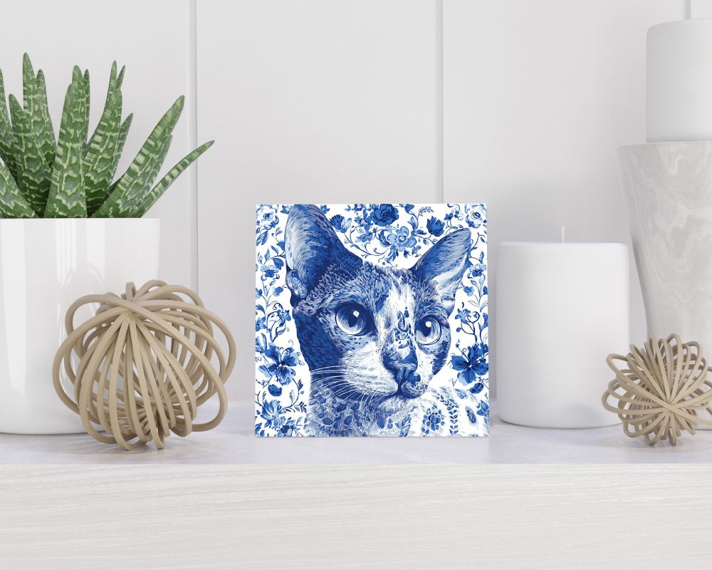 Tegel 15X15 Cm Met Delfts Blauw Cadeau Decoratie | Tegeltjes Met Tekst | Tegeltjes Met Spreuken | Collega | Oma | Opa | Pensioen | Mama | Papa | Vriend Tegel 15x15 cm Delfts blauw
