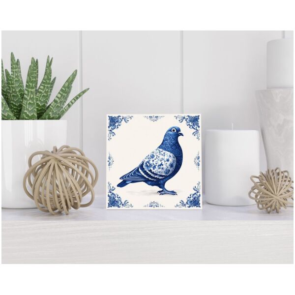 Tegel 15X15 Cm Met Delfts Blauw Cadeau Decoratie | Tegeltjes Met Tekst | Tegeltjes Met Spreuken | Collega | Oma | Opa | Pensioen | Mama | Papa | Vriend Tegel 15x15 cm Delfts blauw