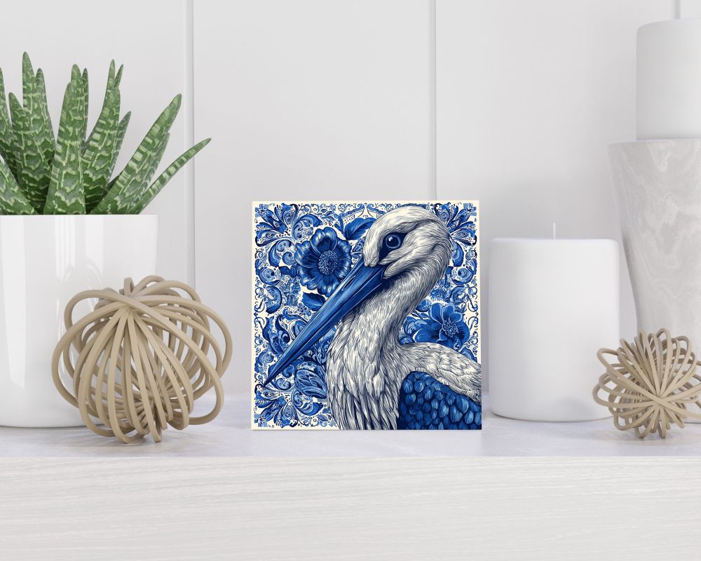 Tegel 15X15 Cm Met Delfts Blauw Cadeau Decoratie | Tegeltjes Met Tekst | Tegeltjes Met Spreuken | Collega | Oma | Opa | Pensioen | Mama | Papa | Vriend Tegel 15x15 cm Delfts blauw