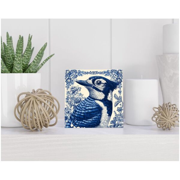 Tegel 15X15 Cm Met Delfts Blauw Cadeau Decoratie | Tegeltjes Met Tekst | Tegeltjes Met Spreuken | Collega | Oma | Opa | Pensioen | Mama | Papa | Vriend Tegel 15x15 cm Delfts blauw