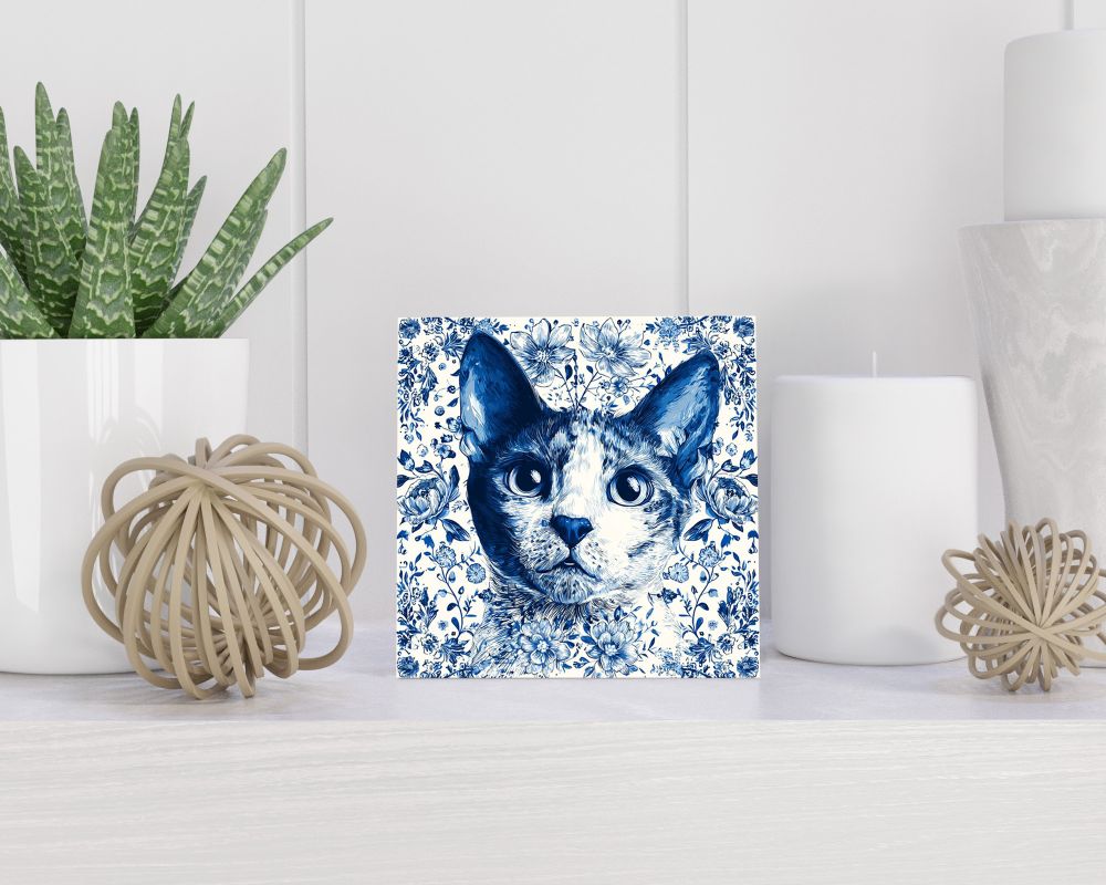 Tegel 15X15 Cm Met Delfts Blauw Cadeau Decoratie | Tegeltjes Met Tekst | Tegeltjes Met Spreuken | Collega | Oma | Opa | Pensioen | Mama | Papa | Vriend Tegel 15x15 cm Delfts blauw