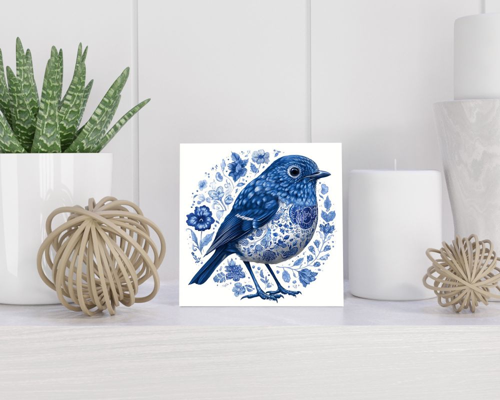 Tegel 15X15 Cm Met Delfts Blauw Cadeau Decoratie | Tegeltjes Met Tekst | Tegeltjes Met Spreuken | Collega | Oma | Opa | Pensioen | Mama | Papa | Vriend Tegel 15x15 cm Delfts blauw