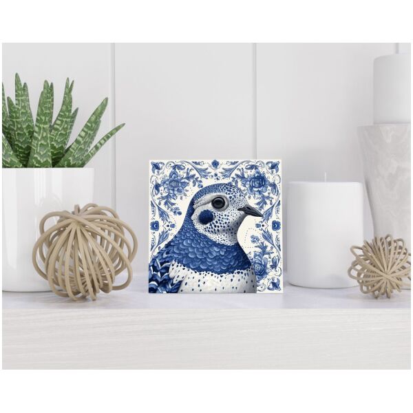 Tegel 15X15 Cm Met Delfts Blauw Cadeau Decoratie | Tegeltjes Met Tekst | Tegeltjes Met Spreuken | Collega | Oma | Opa | Pensioen | Mama | Papa | Vriend Tegel 15x15 cm Delfts blauw