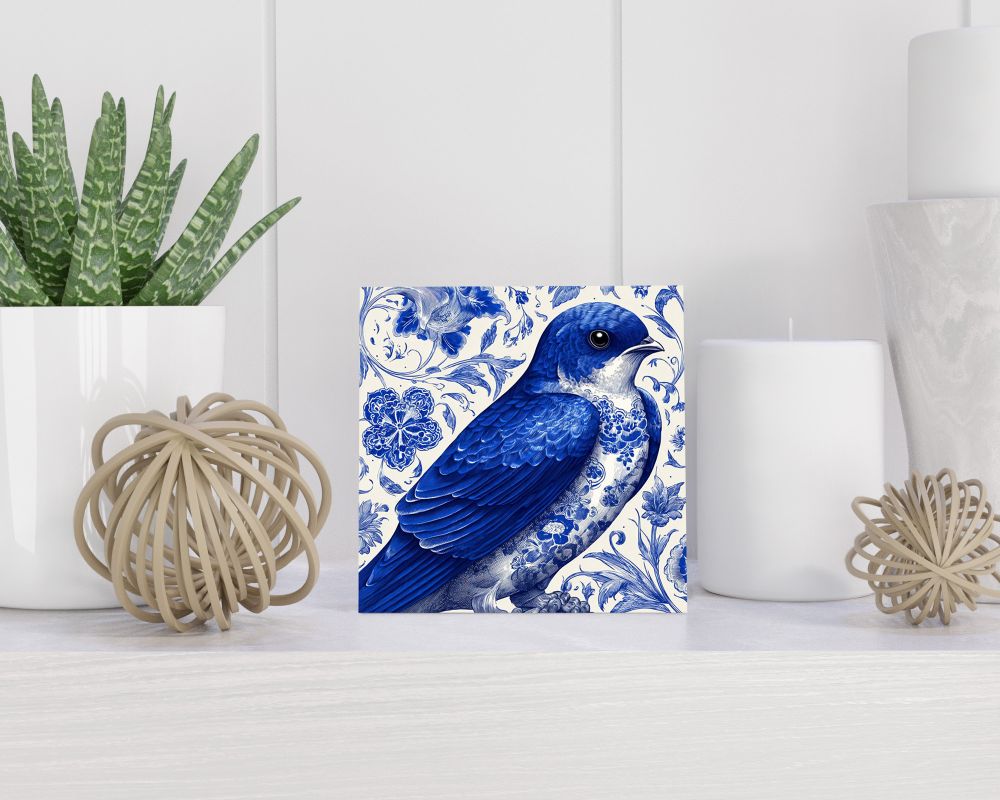 Tegel 15X15 Cm Met Delfts Blauw Cadeau Decoratie | Tegeltjes Met Tekst | Tegeltjes Met Spreuken | Collega | Oma | Opa | Pensioen | Mama | Papa | Vriend Tegel 15x15 cm Delfts blauw