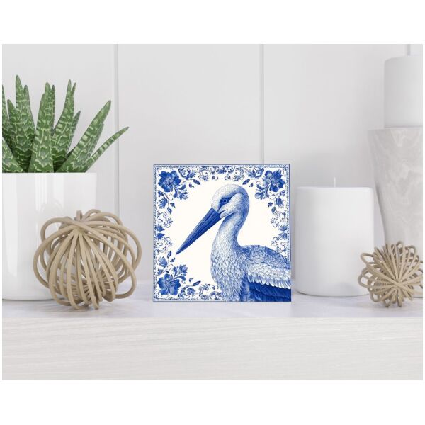 Tegel 15X15 Cm Met Delfts Blauw Cadeau Decoratie | Tegeltjes Met Tekst | Tegeltjes Met Spreuken | Collega | Oma | Opa | Pensioen | Mama | Papa | Vriend Tegel 15x15 cm Delfts blauw