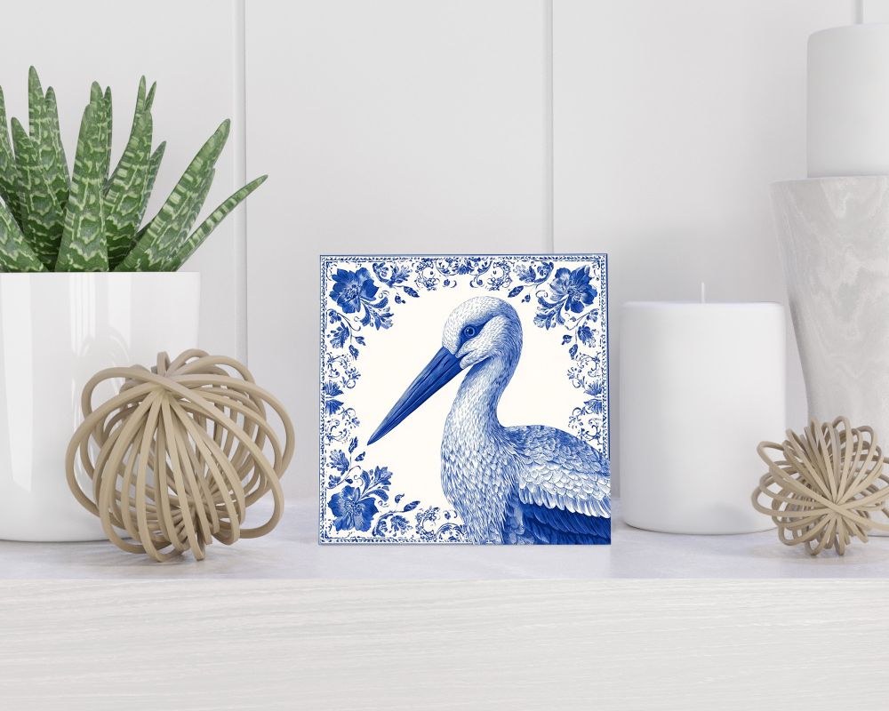 Tegel 15X15 Cm Met Delfts Blauw Cadeau Decoratie | Tegeltjes Met Tekst | Tegeltjes Met Spreuken | Collega | Oma | Opa | Pensioen | Mama | Papa | Vriend Tegel 15x15 cm Delfts blauw