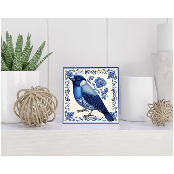 Tegel 15X15 Cm Met Delfts Blauw Cadeau Decoratie | Tegeltjes Met Tekst | Tegeltjes Met Spreuken | Collega | Oma | Opa | Pensioen | Mama | Papa | Vriend Tegel 15x15 cm Delfts blauw