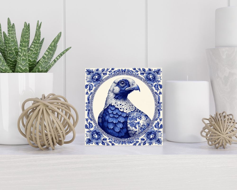 Tegel 15X15 Cm Met Delfts Blauw Cadeau Decoratie | Tegeltjes Met Tekst | Tegeltjes Met Spreuken | Collega | Oma | Opa | Pensioen | Mama | Papa | Vriend Tegel 15x15 cm Delfts blauw