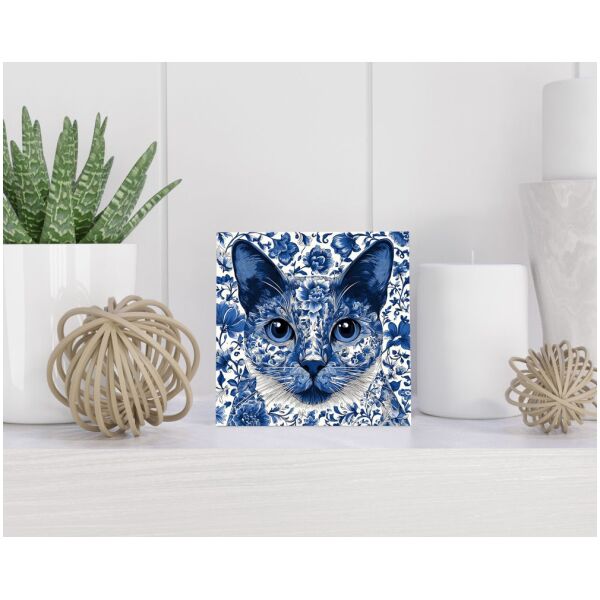 Tegel 15X15 Cm Met Delfts Blauw Cadeau Decoratie | Tegeltjes Met Tekst | Tegeltjes Met Spreuken | Collega | Oma | Opa | Pensioen | Mama | Papa | Vriend Tegel 15x15 cm Delfts blauw