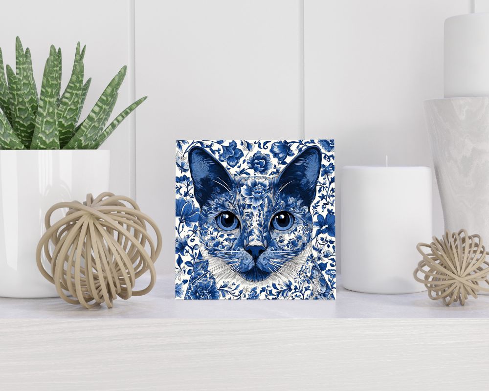Tegel 15X15 Cm Met Delfts Blauw Cadeau Decoratie | Tegeltjes Met Tekst | Tegeltjes Met Spreuken | Collega | Oma | Opa | Pensioen | Mama | Papa | Vriend Tegel 15x15 cm Delfts blauw
