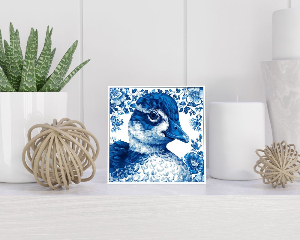 Tegel 15X15 Cm Met Delfts Blauw Cadeau Decoratie | Tegeltjes Met Tekst | Tegeltjes Met Spreuken | Collega | Oma | Opa | Pensioen | Mama | Papa | Vriend Tegel 15x15 cm Delfts blauw