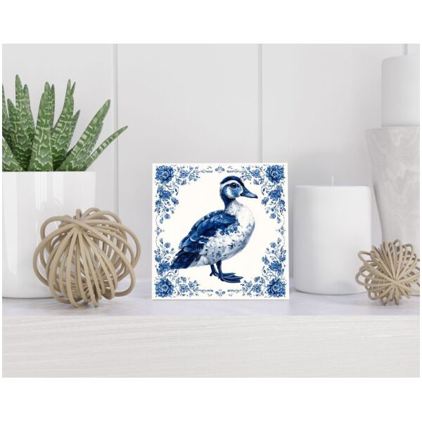 Tegel 15X15 Cm Met Delfts Blauw Cadeau Decoratie | Tegeltjes Met Tekst | Tegeltjes Met Spreuken | Collega | Oma | Opa | Pensioen | Mama | Papa | Vriend Tegel 15x15 cm Delfts blauw