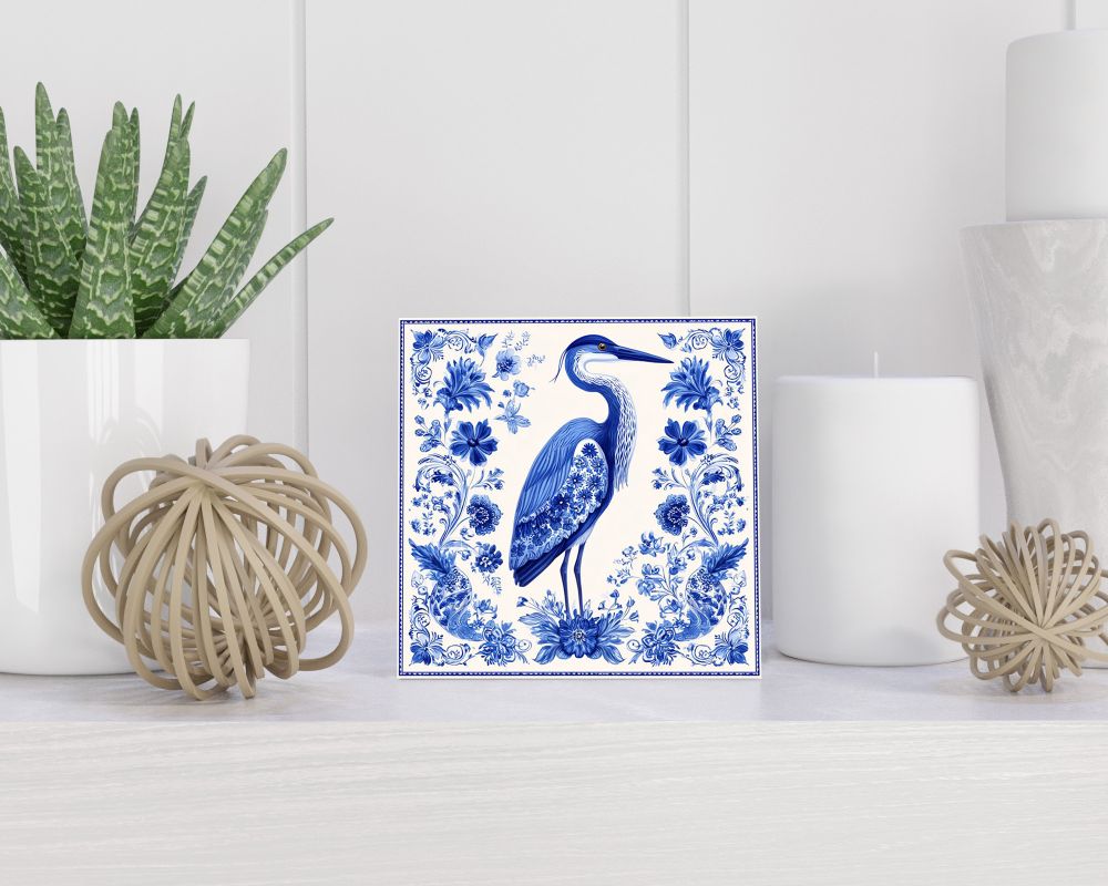 Tegel 15X15 Cm Met Delfts Blauw Cadeau Decoratie | Tegeltjes Met Tekst | Tegeltjes Met Spreuken | Collega | Oma | Opa | Pensioen | Mama | Papa | Vriend Tegel 15x15 cm Delfts blauw