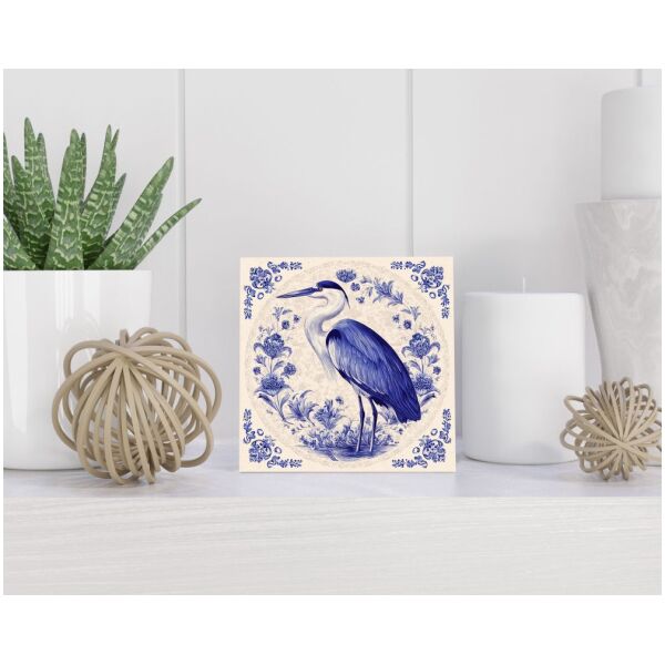 Tegel 15X15 Cm Met Delfts Blauw Cadeau Decoratie | Tegeltjes Met Tekst | Tegeltjes Met Spreuken | Collega | Oma | Opa | Pensioen | Mama | Papa | Vriend Tegel 15x15 cm Delfts blauw