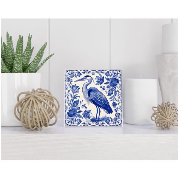 Tegel 15X15 Cm Met Delfts Blauw Cadeau Decoratie | Tegeltjes Met Tekst | Tegeltjes Met Spreuken | Collega | Oma | Opa | Pensioen | Mama | Papa | Vriend Tegel 15x15 cm Delfts blauw