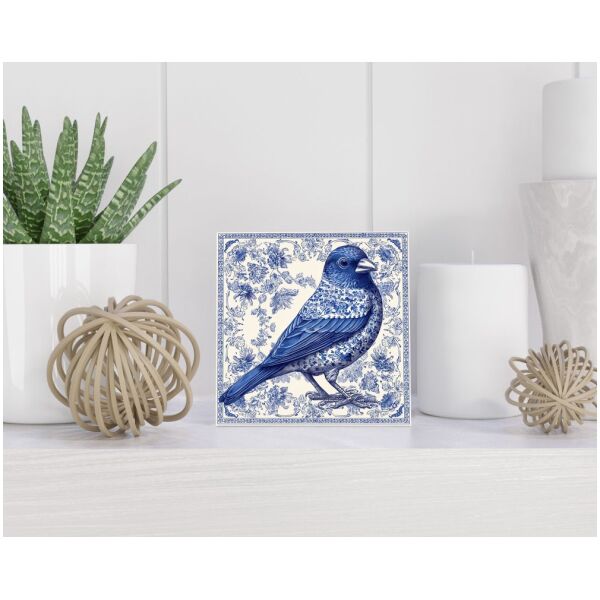 Tegel 15X15 Cm Met Delfts Blauw Cadeau Decoratie | Tegeltjes Met Tekst | Tegeltjes Met Spreuken | Collega | Oma | Opa | Pensioen | Mama | Papa | Vriend Tegel 15x15 cm Delfts blauw