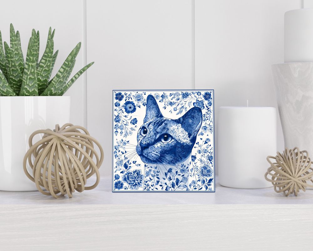 Tegel 15X15 Cm Met Delfts Blauw Cadeau Decoratie | Tegeltjes Met Tekst | Tegeltjes Met Spreuken | Collega | Oma | Opa | Pensioen | Mama | Papa | Vriend Tegel 15x15 cm Delfts blauw