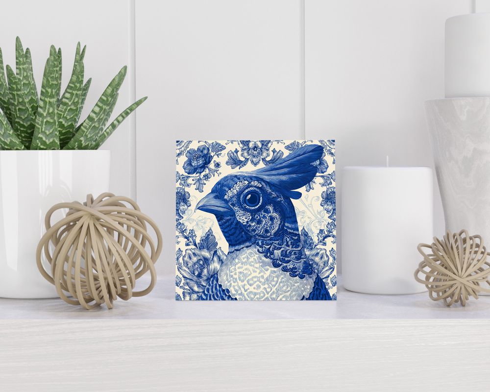 Tegel 15X15 Cm Met Delfts Blauw Cadeau Decoratie | Tegeltjes Met Tekst | Tegeltjes Met Spreuken | Collega | Oma | Opa | Pensioen | Mama | Papa | Vriend Tegel 15x15 cm Delfts blauw