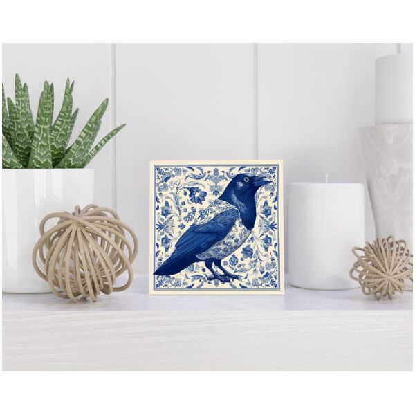 Tegel 15X15 Cm Met Delfts Blauw Cadeau Decoratie | Tegeltjes Met Tekst | Tegeltjes Met Spreuken | Collega | Oma | Opa | Pensioen | Mama | Papa | Vriend Tegel 15x15 cm Delfts blauw