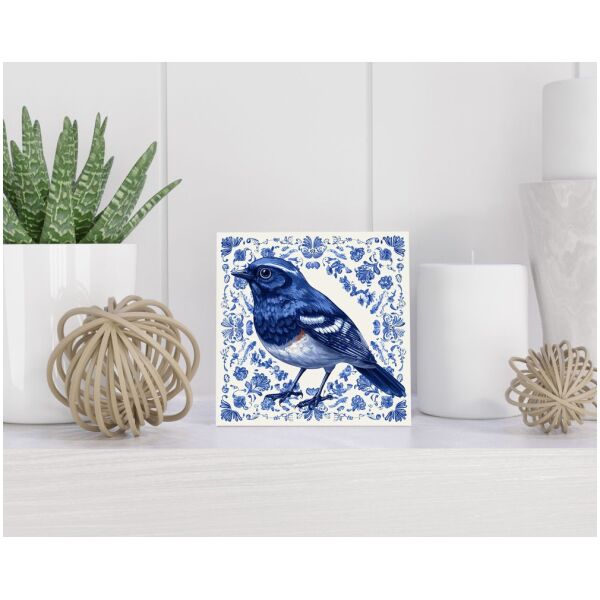 Tegel 15X15 Cm Met Delfts Blauw Cadeau Decoratie | Tegeltjes Met Tekst | Tegeltjes Met Spreuken | Collega | Oma | Opa | Pensioen | Mama | Papa | Vriend Tegel 15x15 cm Delfts blauw