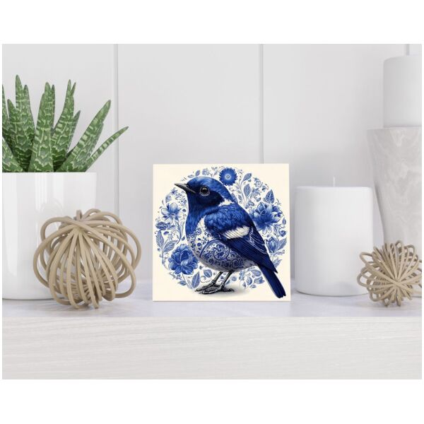 Tegel 15X15 Cm Met Delfts Blauw Cadeau Decoratie | Tegeltjes Met Tekst | Tegeltjes Met Spreuken | Collega | Oma | Opa | Pensioen | Mama | Papa | Vriend Tegel 15x15 cm Delfts blauw