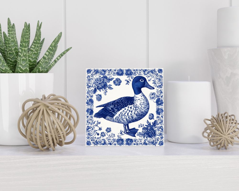 Tegel 15X15 Cm Met Delfts Blauw Cadeau Decoratie | Tegeltjes Met Tekst | Tegeltjes Met Spreuken | Collega | Oma | Opa | Pensioen | Mama | Papa | Vriend Tegel 15x15 cm Delfts blauw
