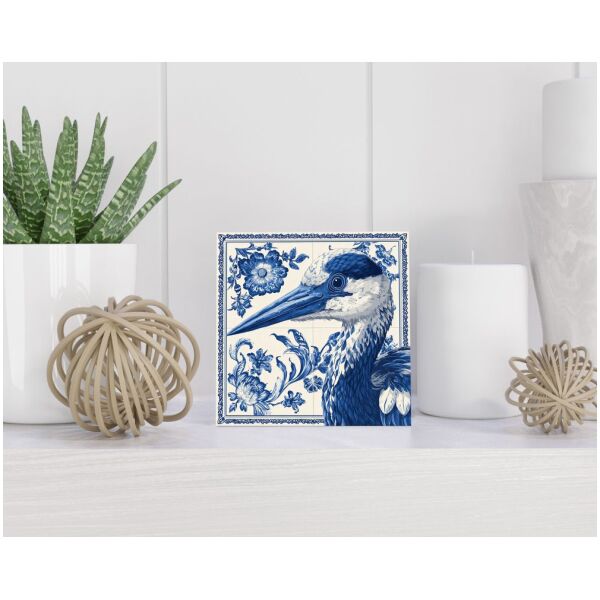 Tegel 15X15 Cm Met Delfts Blauw Cadeau Decoratie | Tegeltjes Met Tekst | Tegeltjes Met Spreuken | Collega | Oma | Opa | Pensioen | Mama | Papa | Vriend Tegel 15x15 cm Delfts blauw