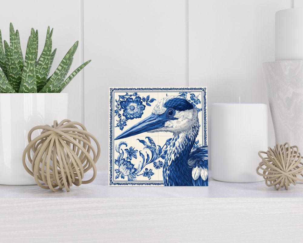 Tegel 15X15 Cm Met Delfts Blauw Cadeau Decoratie | Tegeltjes Met Tekst | Tegeltjes Met Spreuken | Collega | Oma | Opa | Pensioen | Mama | Papa | Vriend Tegel 15x15 cm Delfts blauw