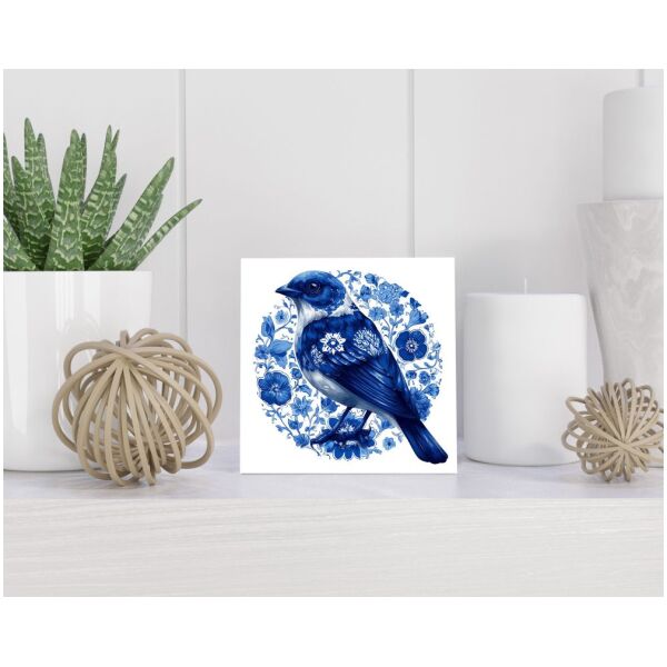 Tegel 15X15 Cm Met Delfts Blauw Cadeau Decoratie | Tegeltjes Met Tekst | Tegeltjes Met Spreuken | Collega | Oma | Opa | Pensioen | Mama | Papa | Vriend Tegel 15x15 cm Delfts blauw