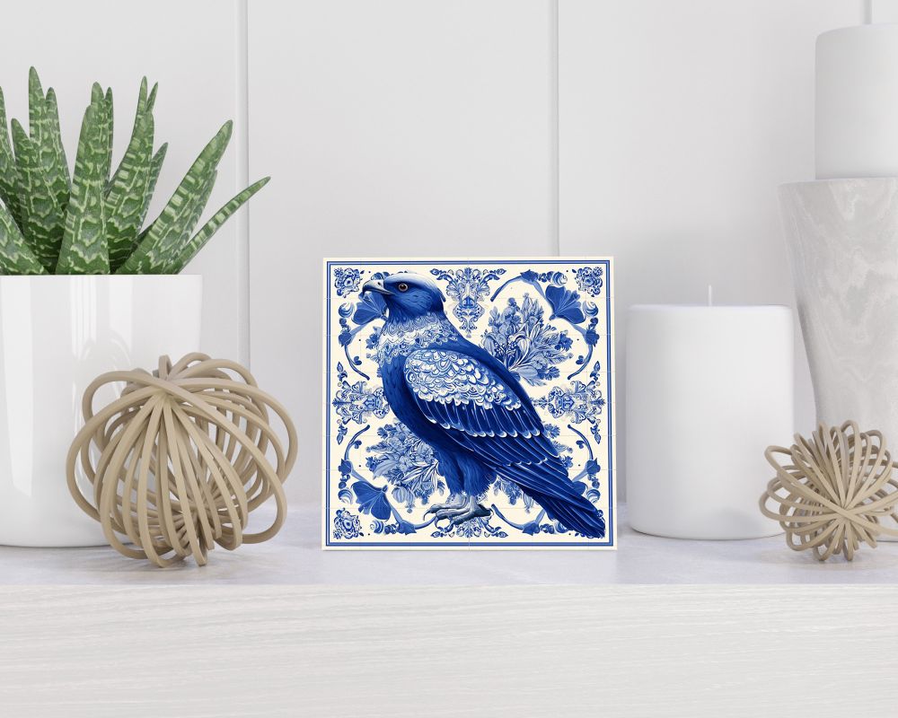 Tegel 15X15 Cm Met Delfts Blauw Cadeau Decoratie | Tegeltjes Met Tekst | Tegeltjes Met Spreuken | Collega | Oma | Opa | Pensioen | Mama | Papa | Vriend Tegel 15x15 cm Delfts blauw