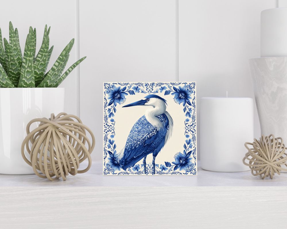 Tegel 15X15 Cm Met Delfts Blauw Cadeau Decoratie | Tegeltjes Met Tekst | Tegeltjes Met Spreuken | Collega | Oma | Opa | Pensioen | Mama | Papa | Vriend Tegel 15x15 cm Delfts blauw