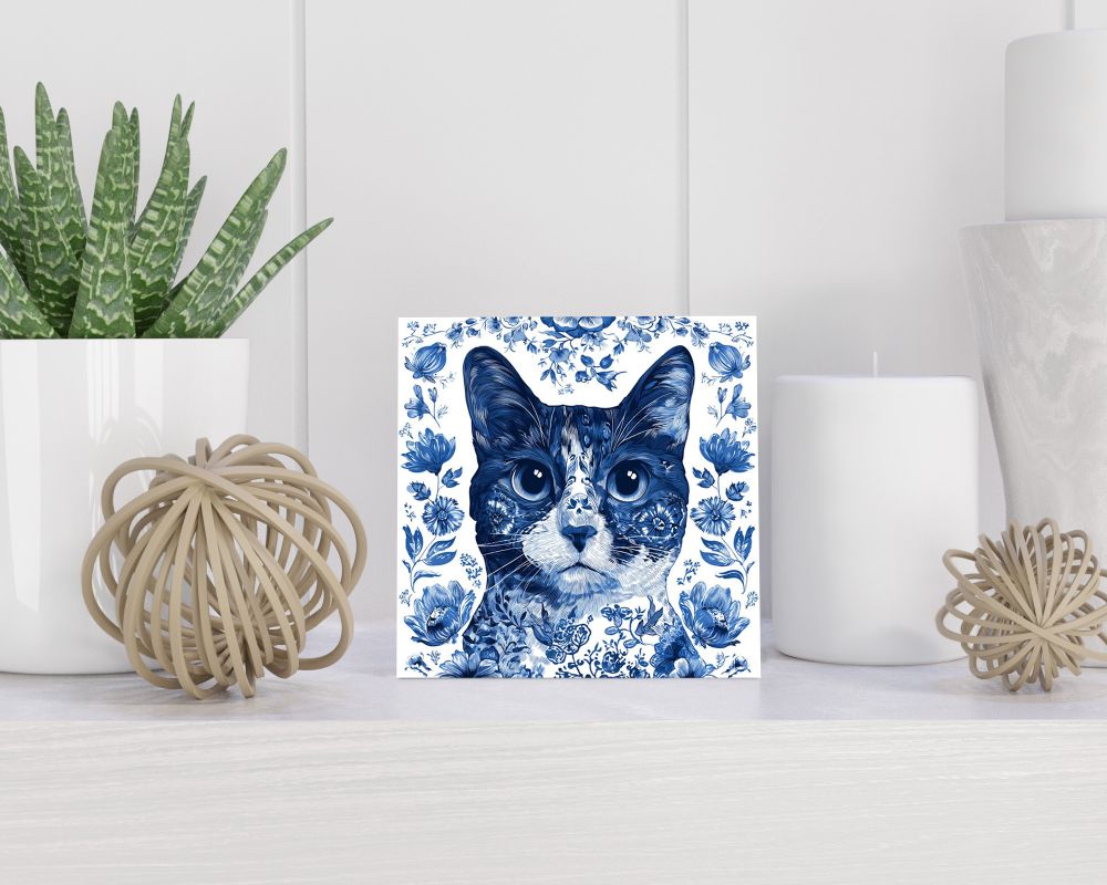 Tegel 15X15 Cm Met Delfts Blauw Cadeau Decoratie | Tegeltjes Met Tekst | Tegeltjes Met Spreuken | Collega | Oma | Opa | Pensioen | Mama | Papa | Vriend Tegel 15x15 cm Delfts blauw