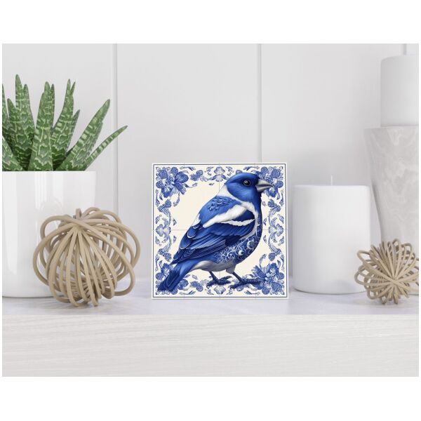 Tegel 15X15 Cm Met Delfts Blauw Cadeau Decoratie | Tegeltjes Met Tekst | Tegeltjes Met Spreuken | Collega | Oma | Opa | Pensioen | Mama | Papa | Vriend Tegel 15x15 cm Delfts blauw