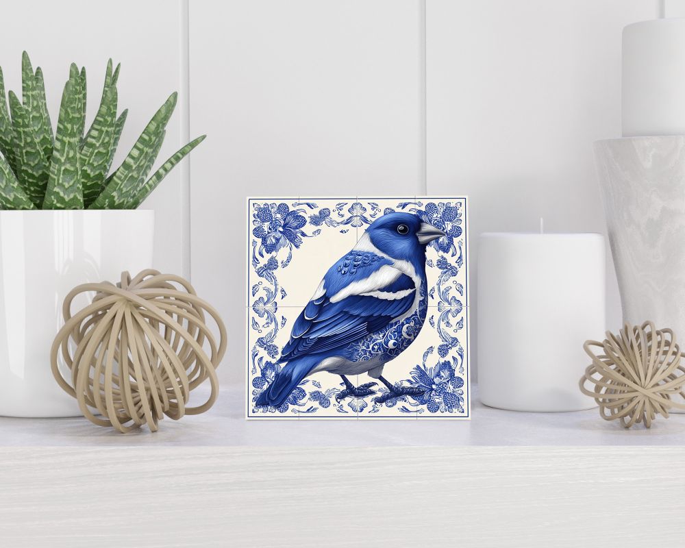 Tegel 15X15 Cm Met Delfts Blauw Cadeau Decoratie | Tegeltjes Met Tekst | Tegeltjes Met Spreuken | Collega | Oma | Opa | Pensioen | Mama | Papa | Vriend Tegel 15x15 cm Delfts blauw