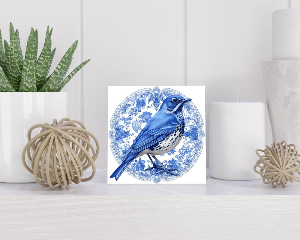 Tegel 15X15 Cm Met Delfts Blauw Cadeau Decoratie | Tegeltjes Met Tekst | Tegeltjes Met Spreuken | Collega | Oma | Opa | Pensioen | Mama | Papa | Vriend Tegel 15x15 cm Delfts blauw