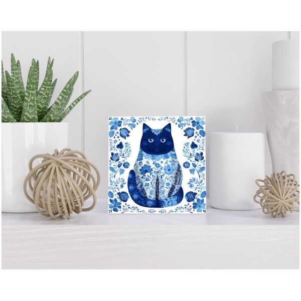 Tegel 15X15 Cm Met Delfts Blauw Cadeau Decoratie | Tegeltjes Met Tekst | Tegeltjes Met Spreuken | Collega | Oma | Opa | Pensioen | Mama | Papa | Vriend Tegel 15x15 cm Delfts blauw