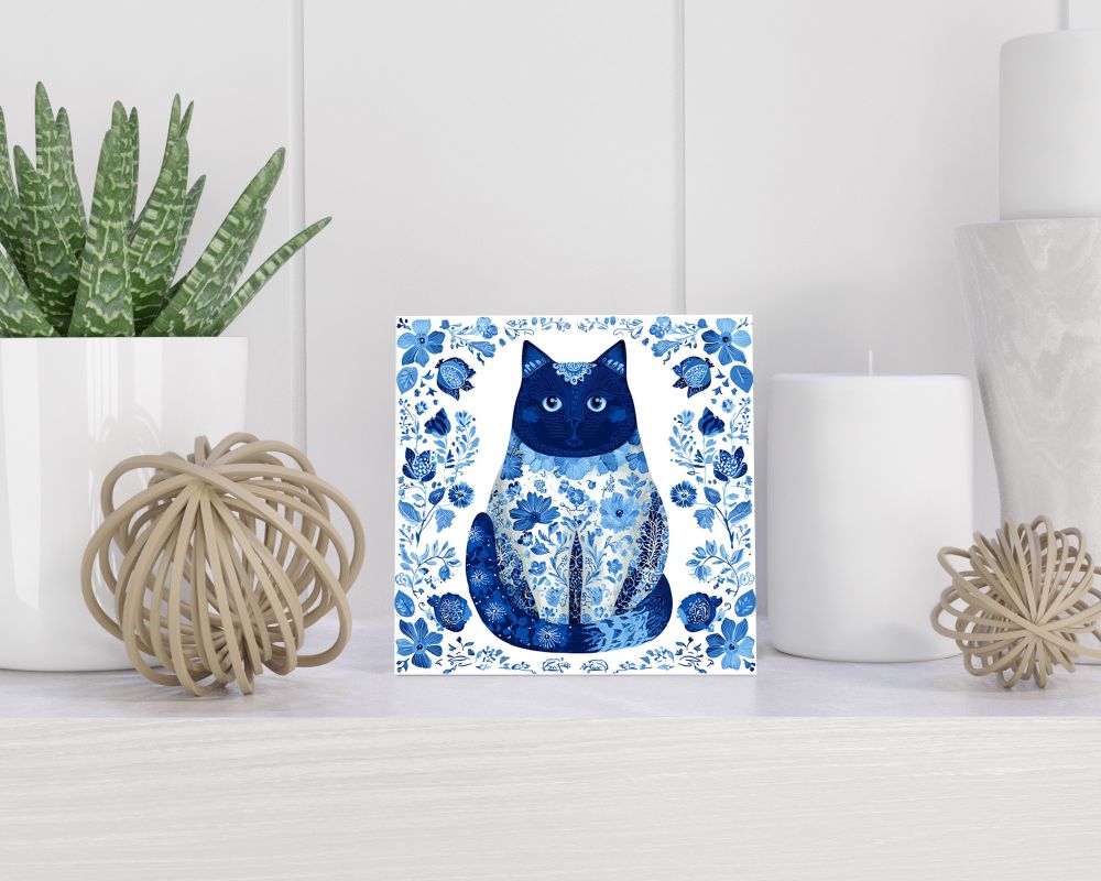Tegel 15X15 Cm Met Delfts Blauw Cadeau Decoratie | Tegeltjes Met Tekst | Tegeltjes Met Spreuken | Collega | Oma | Opa | Pensioen | Mama | Papa | Vriend Tegel 15x15 cm Delfts blauw