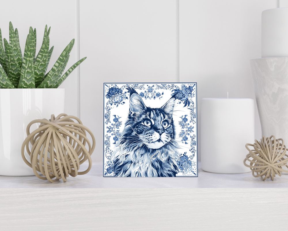 Tegel 15X15 Cm Met Delfts Blauw Cadeau Decoratie | Tegeltjes Met Tekst | Tegeltjes Met Spreuken | Collega | Oma | Opa | Pensioen | Mama | Papa | Vriend Tegel 15x15 cm Delfts blauw