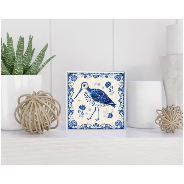 Tegel 15X15 Cm Met Delfts Blauw Cadeau Decoratie | Tegeltjes Met Tekst | Tegeltjes Met Spreuken | Collega | Oma | Opa | Pensioen | Mama | Papa | Vriend Tegel 15x15 cm Delfts blauw