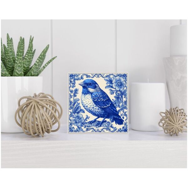 Tegel 15X15 Cm Met Delfts Blauw Cadeau Decoratie | Tegeltjes Met Tekst | Tegeltjes Met Spreuken | Collega | Oma | Opa | Pensioen | Mama | Papa | Vriend Tegel 15x15 cm Delfts blauw