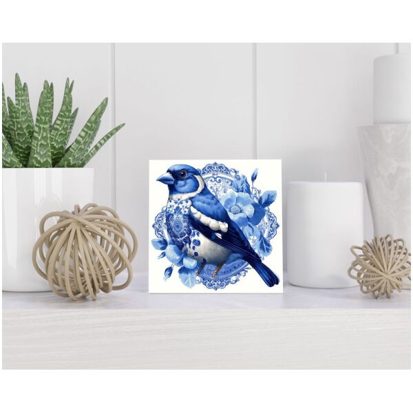 Tegel 15X15 Cm Met Delfts Blauw Cadeau Decoratie | Tegeltjes Met Tekst | Tegeltjes Met Spreuken | Collega | Oma | Opa | Pensioen | Mama | Papa | Vriend Tegel 15x15 cm Delfts blauw