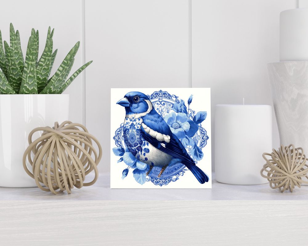 Tegel 15X15 Cm Met Delfts Blauw Cadeau Decoratie | Tegeltjes Met Tekst | Tegeltjes Met Spreuken | Collega | Oma | Opa | Pensioen | Mama | Papa | Vriend Tegel 15x15 cm Delfts blauw